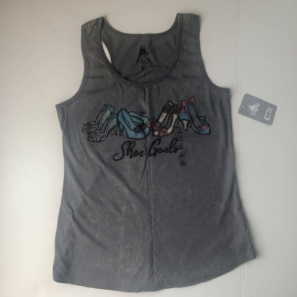 Disney Authentic Princess "Shoe Goals" Tank Top for Women T Shirt Tee Size XS - Picture 1 of 10